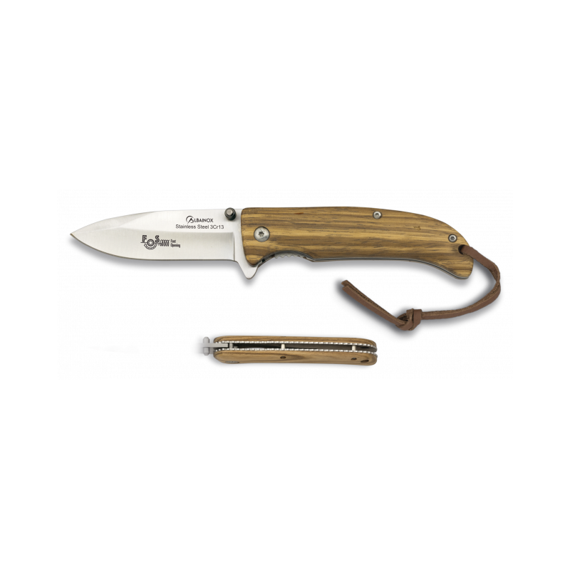 Navaja Albainox zebra. hoja 7.5 cm FOS