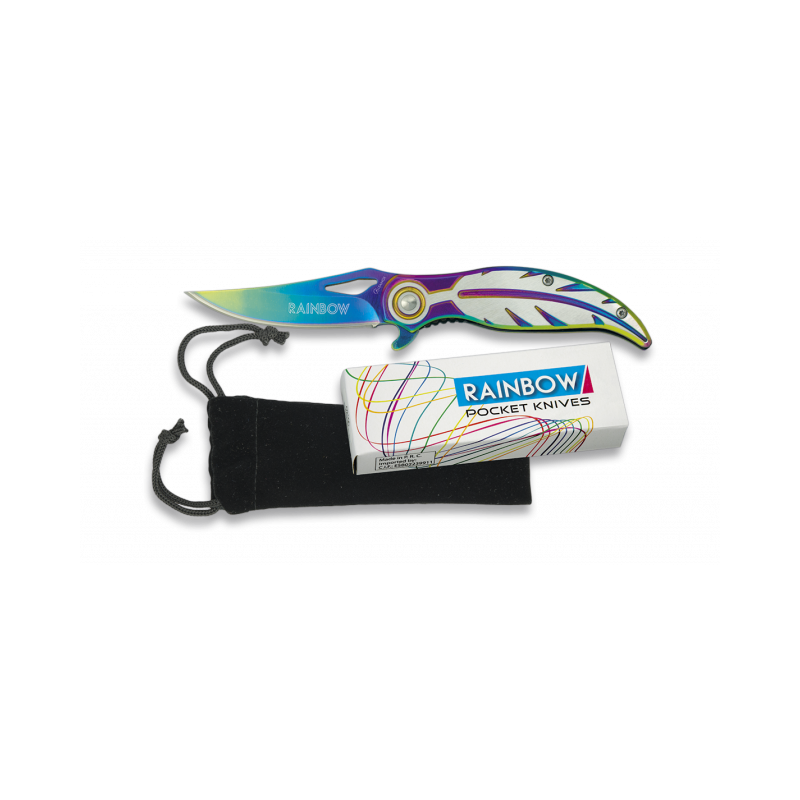 Pocket knife RAINBOW feather 72 cm