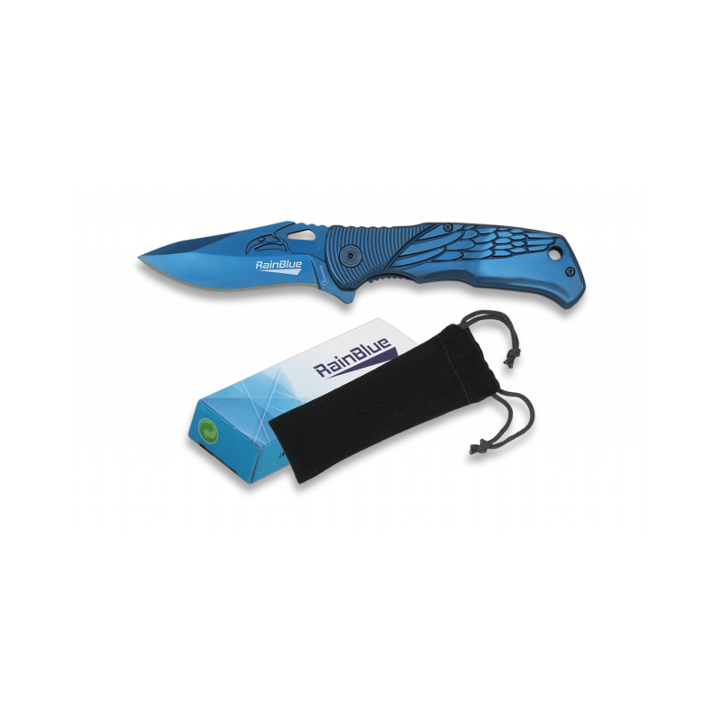 Couteau de poche Rainblue. Lame d’aigle8 cm