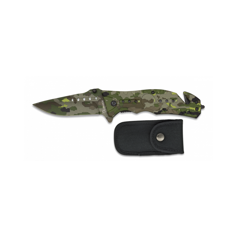 Pocket knife ALBAINOX green camo 86 cm