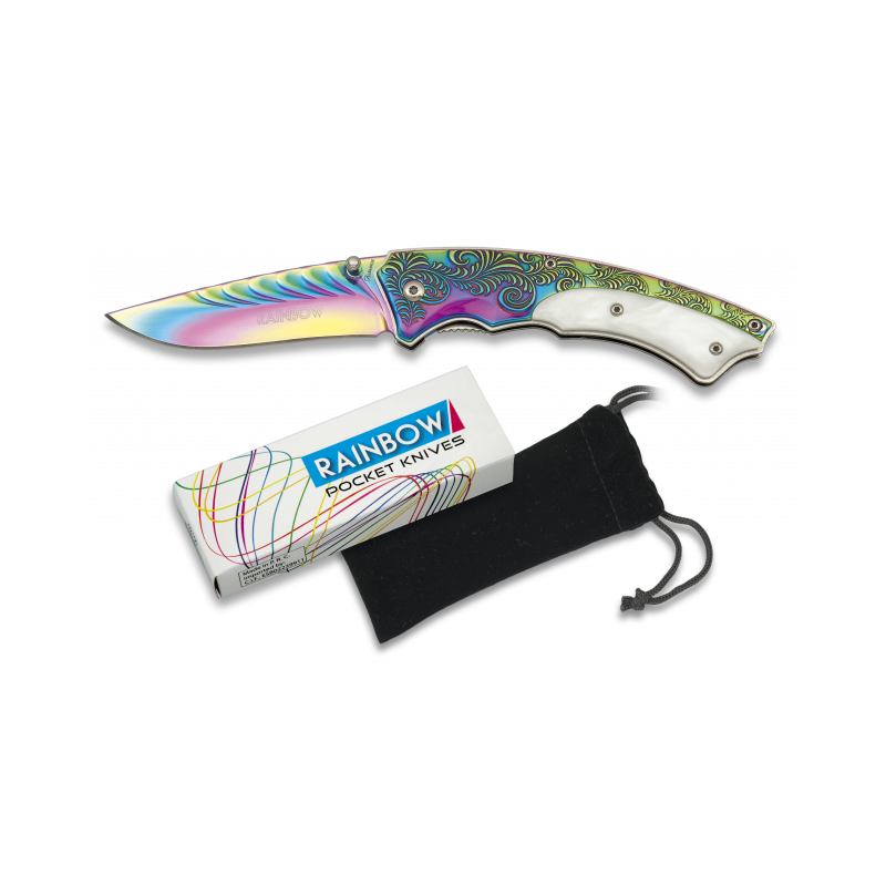 albainox RAINBOW coltello tascabile con fodero. H8.2