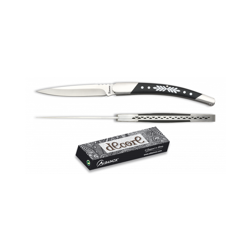 Coltello Albainox nero. Lama 9 cm