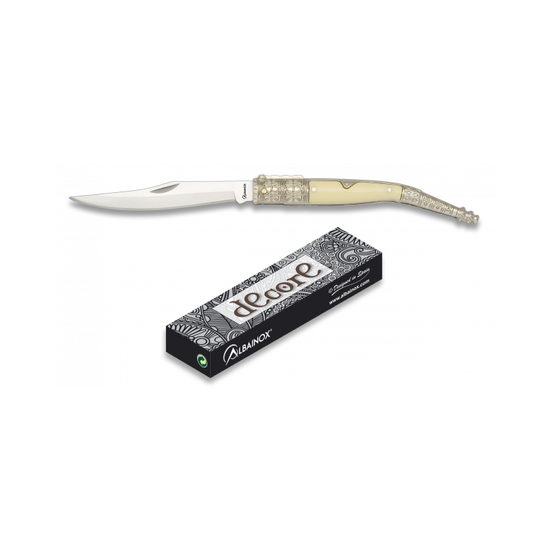 COLTELLINO TASCABILE ALBAINOX CROMATO. LAMA 8,5 CM