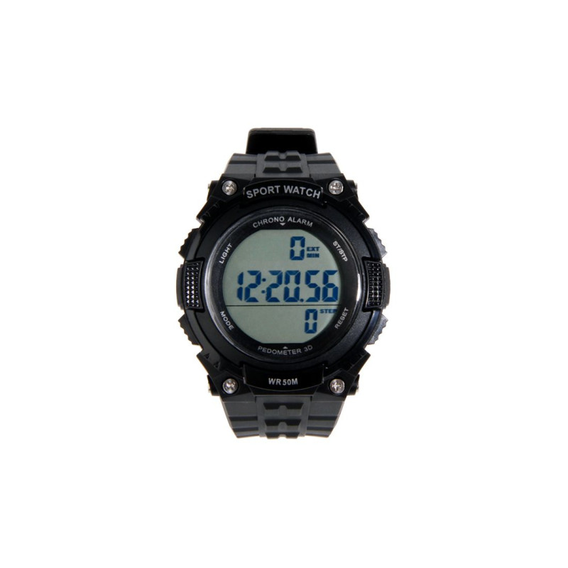 Reloj Táctico Con Podómetro Negro Delta Tactics
