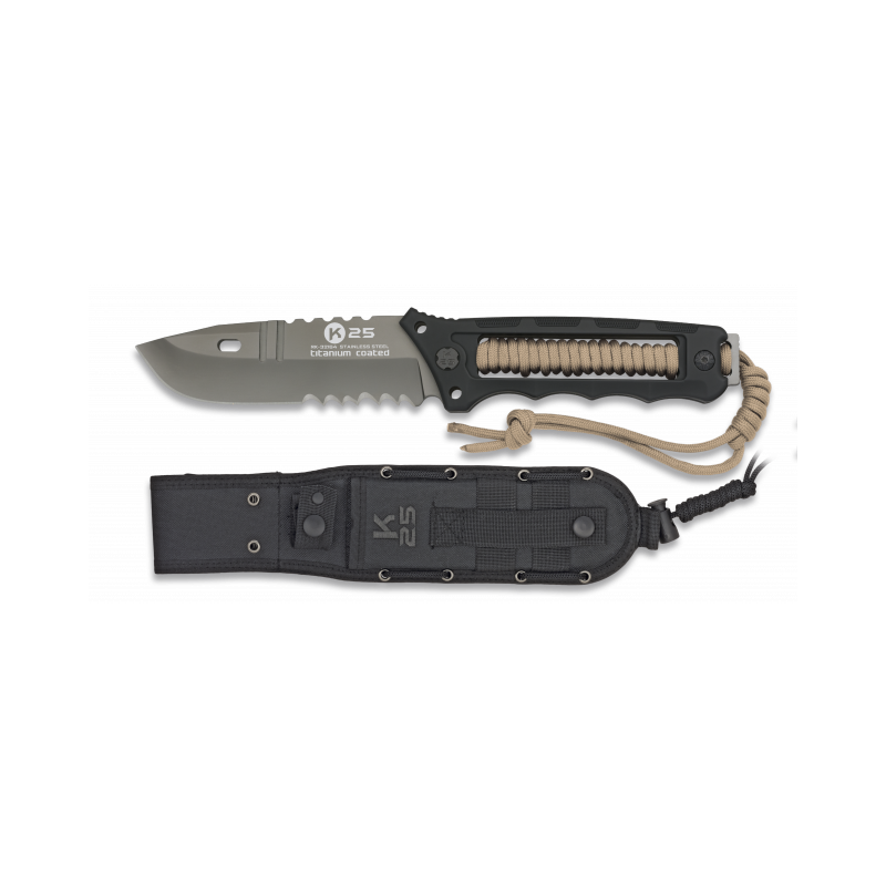 Knife K25 with cord 12 cm