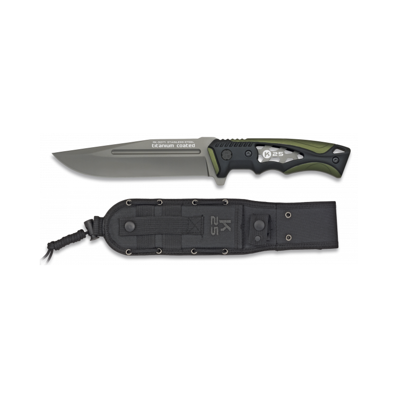 cuchillo K25 verde. titanium. 14 cm