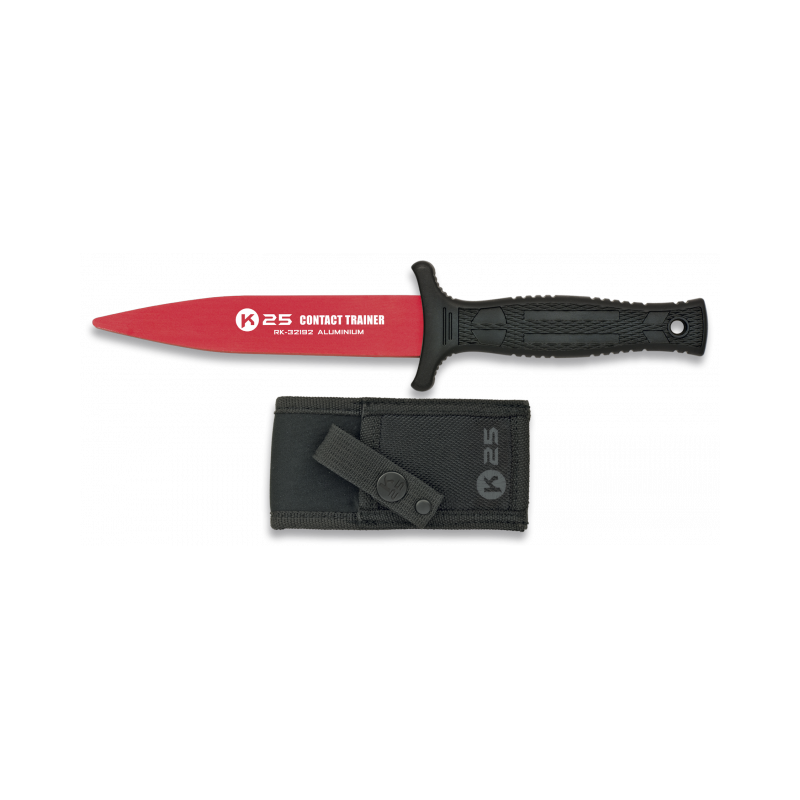 cuchillo K25 entrenamiento rojo. 12.5 cm
