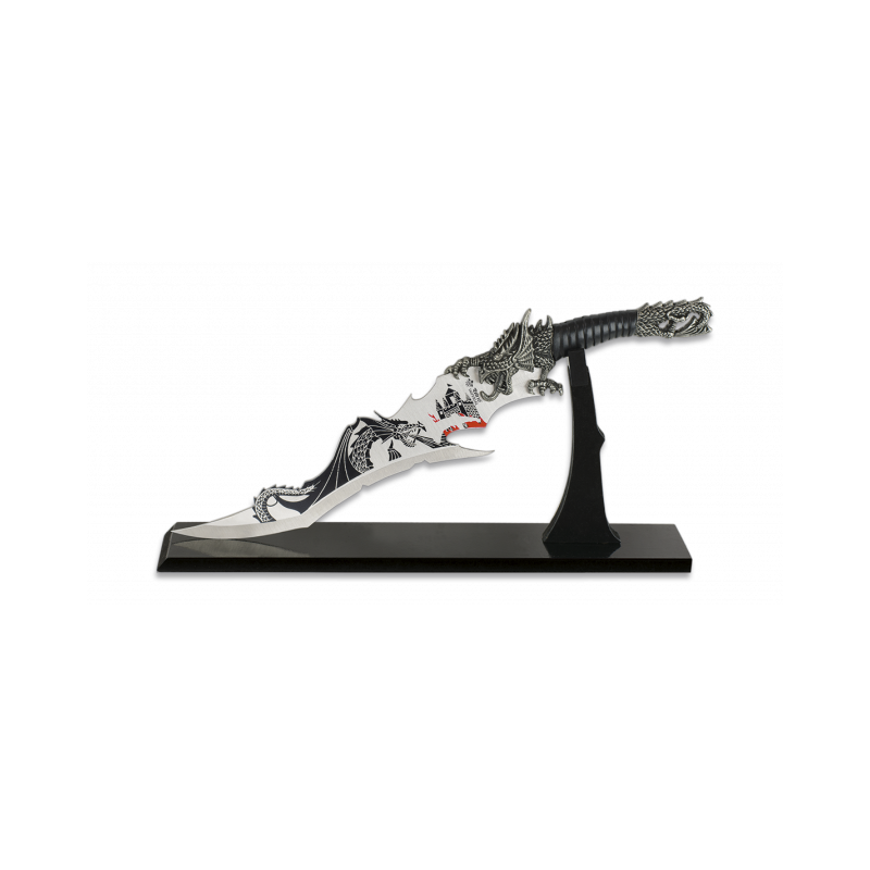 TOLE 10 Faca de decoração do dragão. 21.5