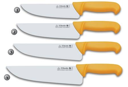 BUTCHER KNIVES WITH ERGONOMIC HANDLE