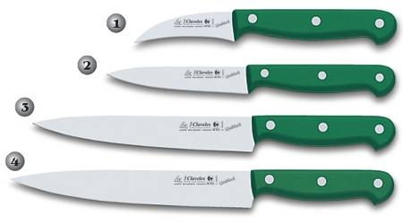 KITCHEN KNIFE WITH GREEN HANDLE