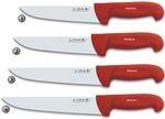 STAINLESS BUTCHER KNIVES WITH RED HANDLE