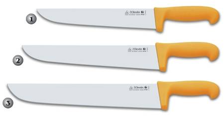 BUTCHER KNIVES WITH YELLOW HANDLE