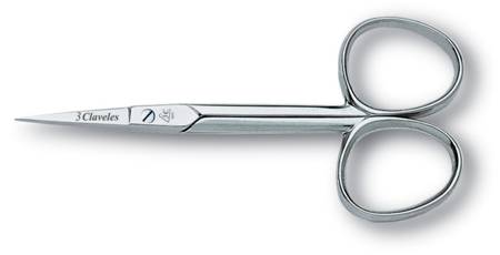 NICKEL-PLATED MANICURE SCISSORS AVAILABLE IN THREE MEASURES