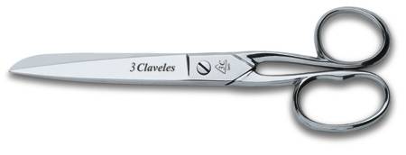 NICKEL-PLATED SEAMSTRESS SCISSORS AVAILABLE IN SEVERAL MEASURES