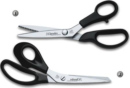ZIG-ZAG AND CUTTING STAINLESS STEEL SCISSORS