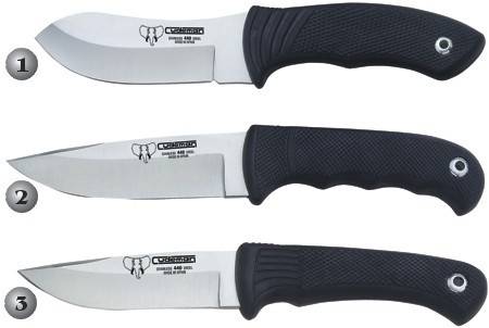 BALCK RUBBER WITH A CHECKERED GRIP KNIVES 111-H, 147-H & 151-H
