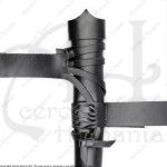 BLACK SWORD SCABBARD FOR MEDIEVAL RECREATION MARSHALL HISTORICAL 