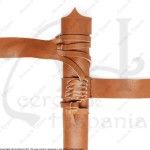 BROWN SWORD SCABBARD FOR MEDIEVAL RECREATION MARSHALL HISTORICAL 