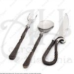 SET OF CUTLERY WITH BAG FOR MEDIEVAL RECREATION MARSHALL HISTORICAL