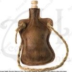 LEATHER WATER BOTTLE FOR MEDIEVAL RECREATION MARSHALL HISTORICAL