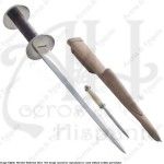 RONDEL DAGGER WITH SPIKE FOR MEDIEVAL RECREATION MARSHALL HISTORICAL