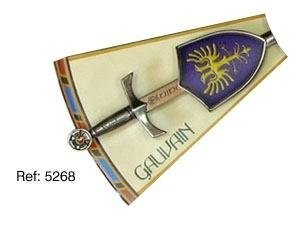 Mini shield and sword Gawain, of series Knights of the Round Table