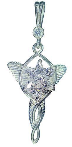 Arwen Pendant, in silver and Swarovski crystals. With chain included.