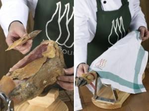 After the serrano ham cutting process we should cover it to perserve its characteristics.