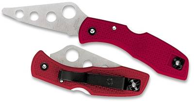 SPYDERCO DELICA TRAINER POCKET KNIFE WITHOUT EDGE
