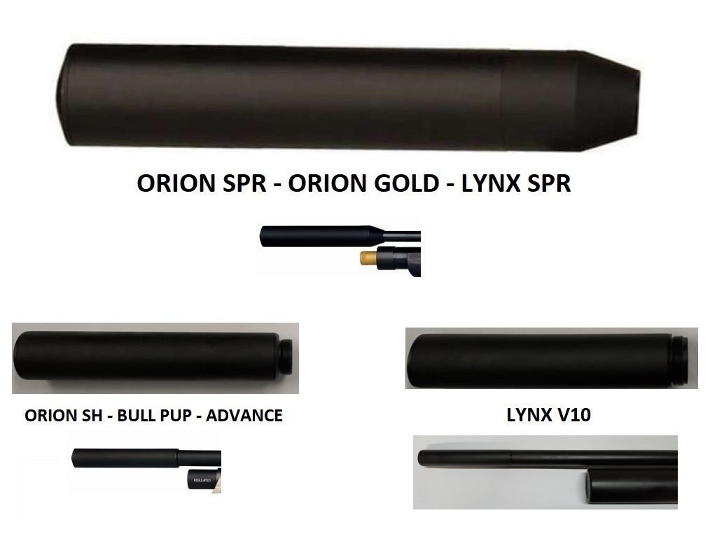Moderador de sonido válido para carabinas Orion y Lynx de la marca Cometa