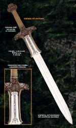 Espada  Atlantean de la película Conan el Bárbaro, terminaciones en bronce y plata