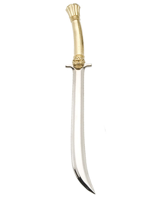 Mini espada Valeria, en acabados oro, plata y bronce. De la pelicula Conan el Bárbaro