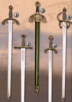 Espada Gran Capitan, espada Carlos V, espada Tizona, espada Alfonso X, espada Colada